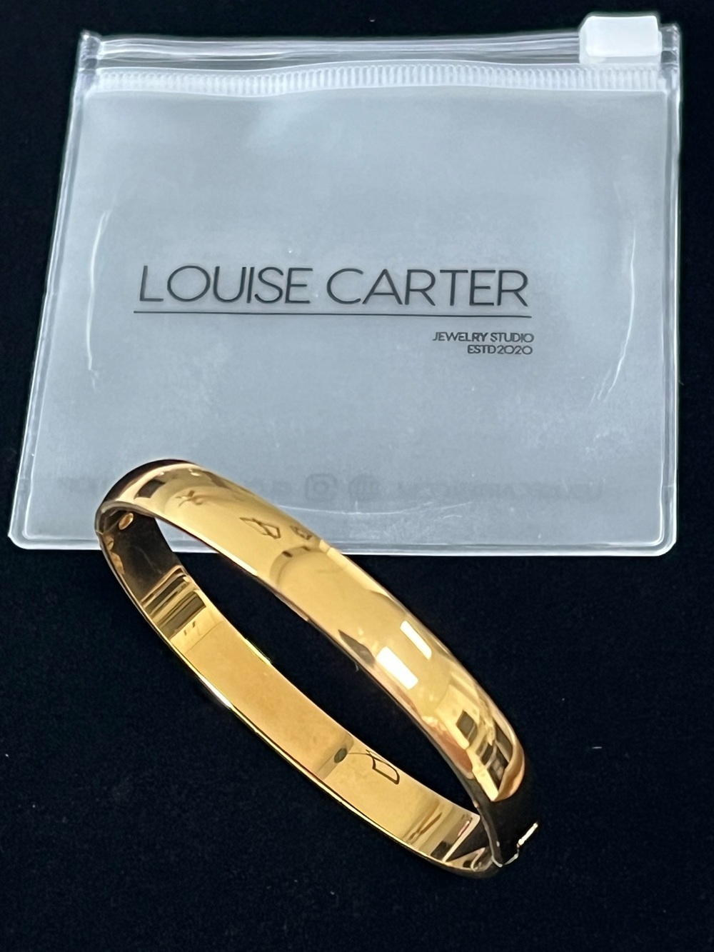 Louise Carter Marbella Gold Bangle Cuff 8mm Women’s Bracelet